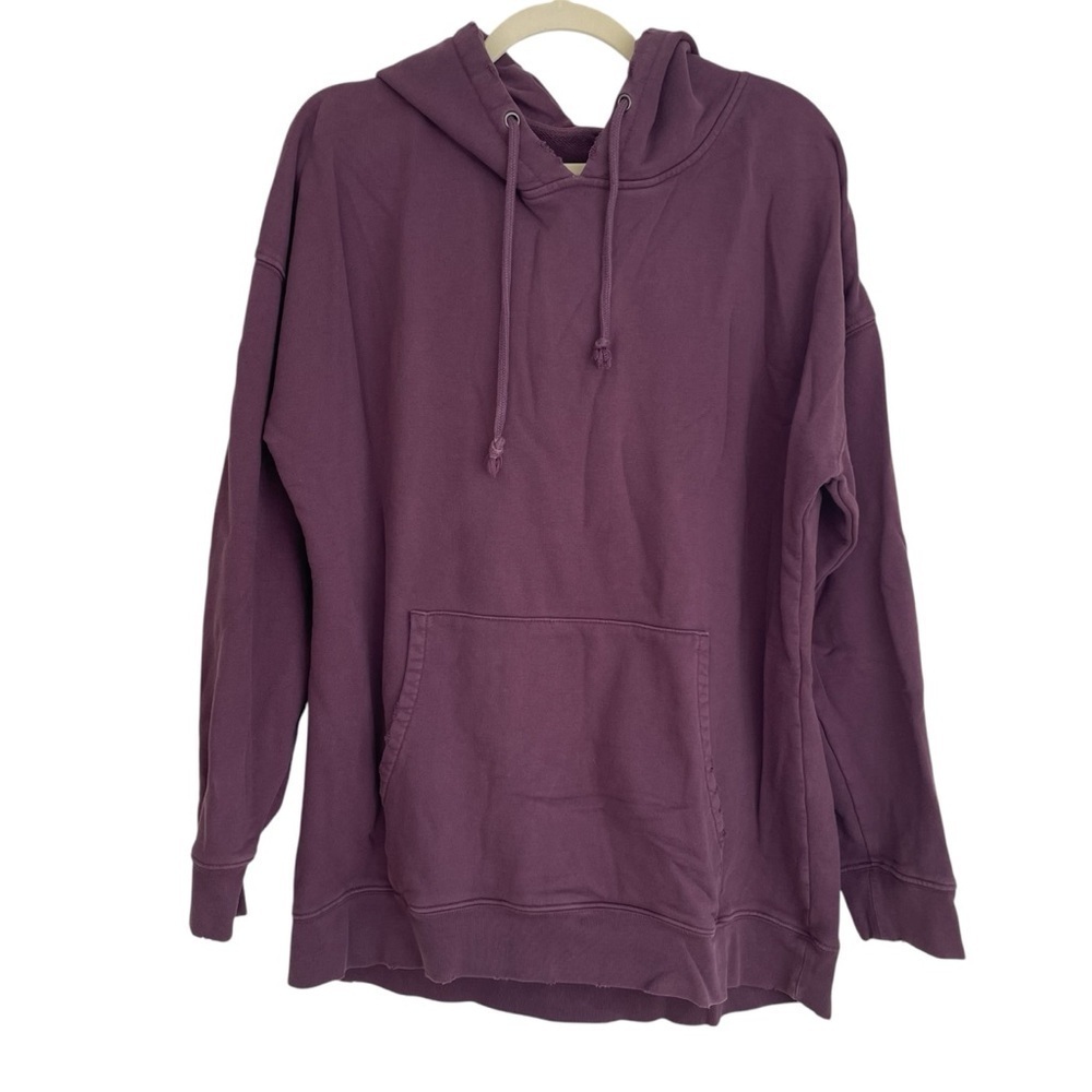 Serra By Joie Rucker The Strand Hoodie Maroon Purple Sweatshirt Oversized Large